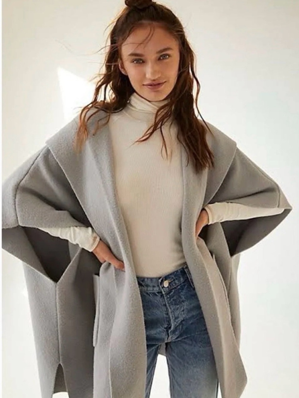 Free People All I Need Cozy Hooded Duster